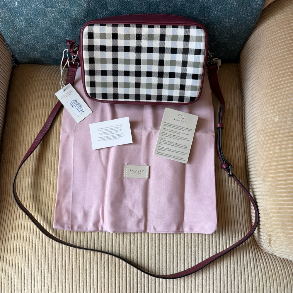 NWT Radley London Manor Grove Small Zip Top Camera Bag w/ Dust Bag
